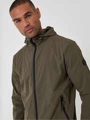 Threadbare Green Showerproof Ripstop Hooded Jacket - Image 2 of 5