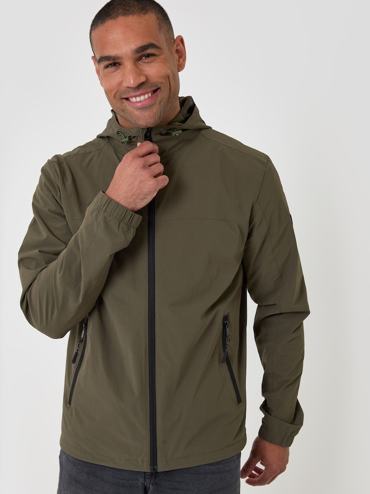 Threadbare Green Showerproof Ripstop Hooded Jacket - Image 5 of 5 Threadbare Green Showerproof Ripstop Hooded Jacket - Image 5 of 5