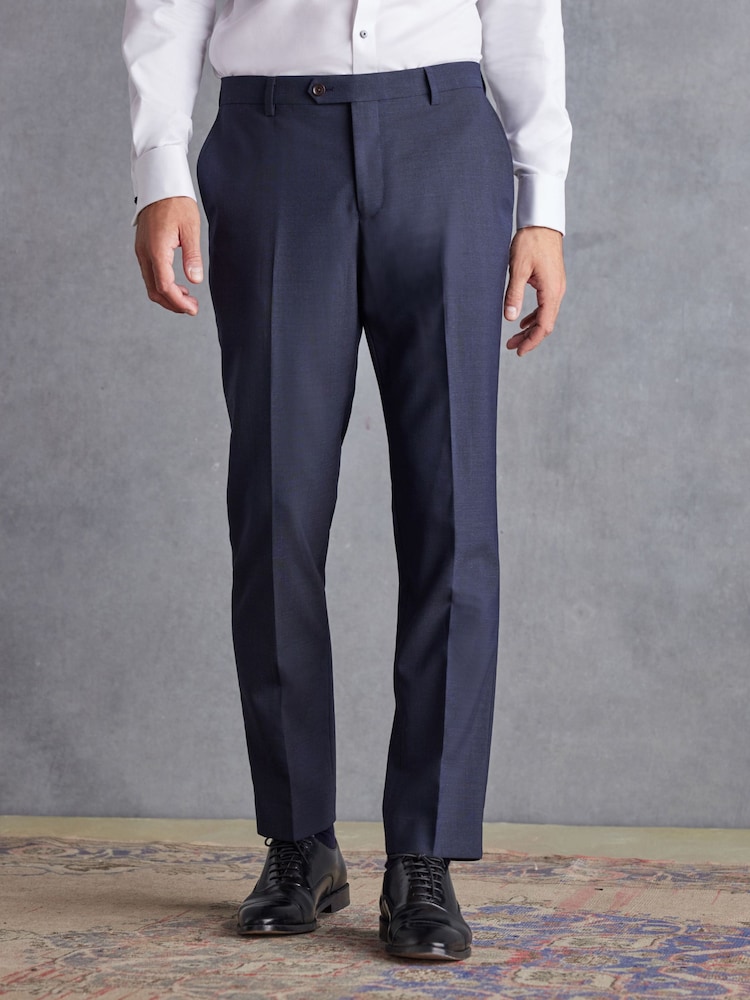 Marineblau/blau - Signature TG DI Fabio Anzug mit hohem Wollanteil und Hahnentrittmuster: Hose - Bild 1 von 11 Marineblau/blau - Signature TG DI Fabio Anzug mit hohem Wollanteil und Hahnentrittmuster: Hose - Bild 1 von 11