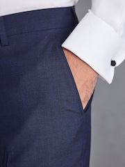 Navy Blue Tailored Signature TG Di Fabio Wool Rich Puppytooth Suit: Trousers - Image 5 of 11