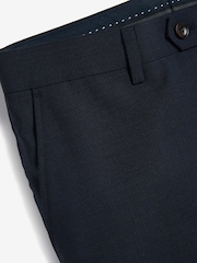 Navy Blue Tailored Signature TG Di Fabio Wool Rich Puppytooth Suit: Trousers - Image 8 of 11