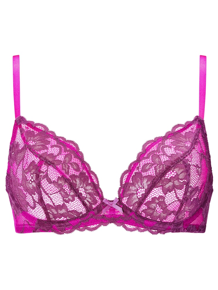 Ann Summers Purple Non Pad Plunge Wired Sexy Lace Bra - Image 5 of 5