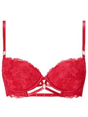 Ann Summers Naughty By Nature Floral Lace Padded Balcony Bra - Image 5 of 5