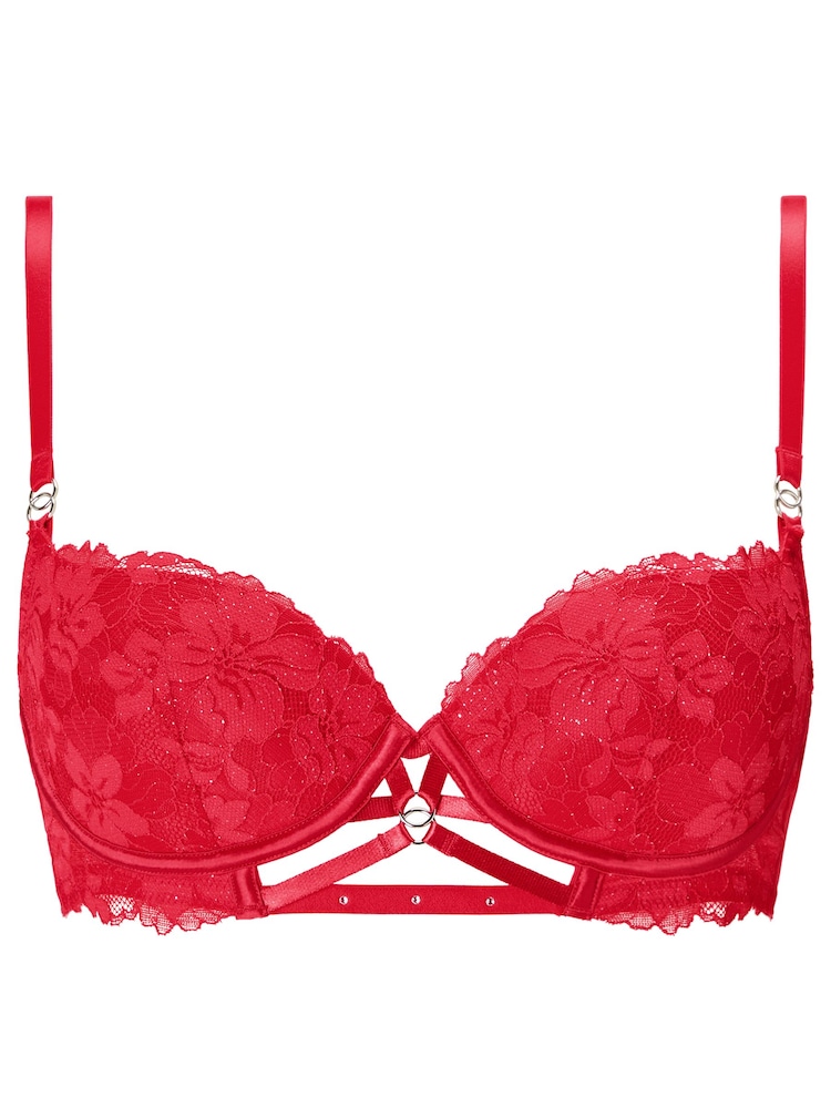 Ann Summers Naughty By Nature Floral Lace Padded Balcony Bra - Image 5 of 5 Ann Summers Naughty By Nature Floral Lace Padded Balcony Bra - Image 5 of 5