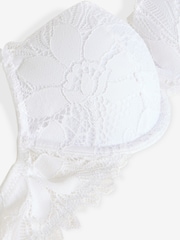 White Pad Balcony Sunflower Lace Bra - Image 7 of 7