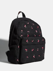 Skinnydip Black Cherry Embroidered Backpack - Image 2 of 4