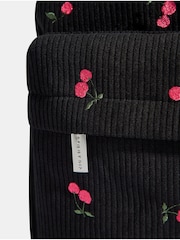 Skinnydip Black Cherry Embroidered Backpack - Image 4 of 4