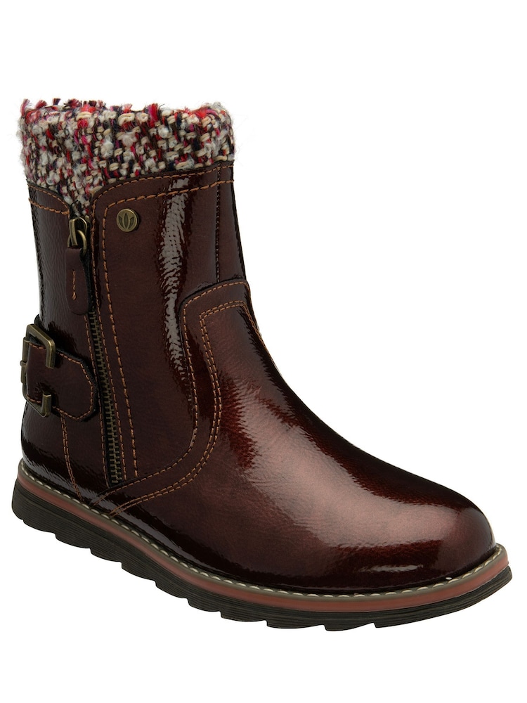 rjava - Gležnjarji z zadrgo Lotus Flat - Slika 1 iz 4 rjava - Gležnjarji z zadrgo Lotus Flat - Slika 1 iz 4