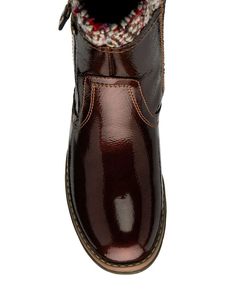 rjava - Gležnjarji z zadrgo Lotus Flat - Slika 4 iz 4 rjava - Gležnjarji z zadrgo Lotus Flat - Slika 4 iz 4
