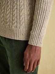 Joules Hansley Cream Wool Knit Jumper - Image 5 of 7