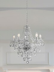 Searchlight Clear Lillie Clear 5Lt Pendant Ceiling Light - Image 1 of 3