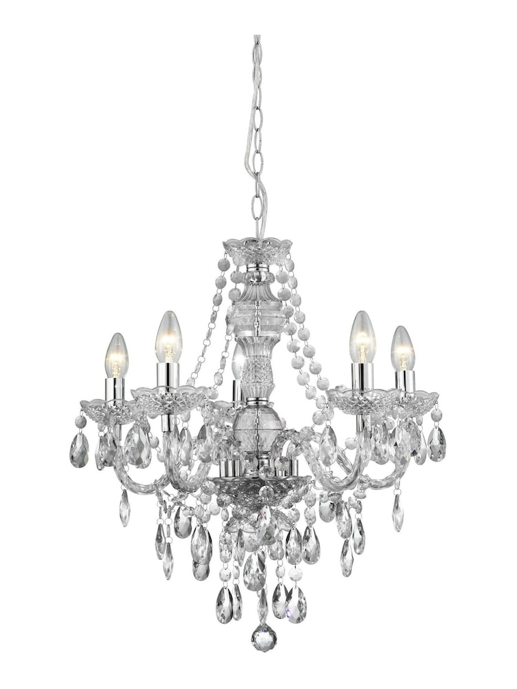 Searchlight Clear Lillie Clear 5Lt Pendant Ceiling Light - Image 2 of 3