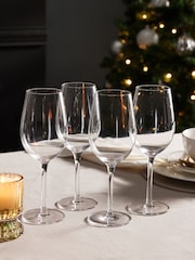 Clear Nova Wine Glasses Set of 4 White Wine Glasses - Image 4 of 4