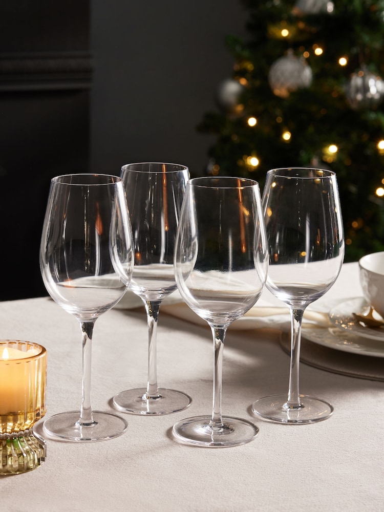 Clear Nova Wine Glasses Set of 4 White Wine Glasses - Image 4 of 4