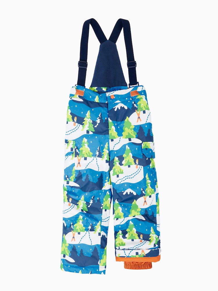 Blau - Frugi Waterproof Snow And Ski Salopettes Trousers - Bild 1 von 4
