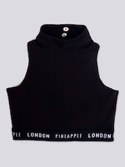 Pineapple Black Barbarella Girls Crop Top - Image 5 of 5