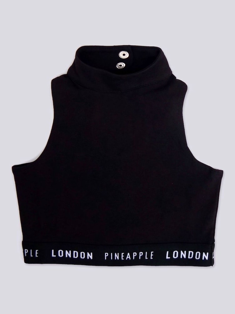 Pineapple Black Barbarella Girls Crop Top - Image 5 of 5