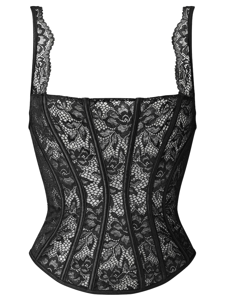 Ann Summers Black Modern Muse Lace Corset Top - Image 7 of 7
