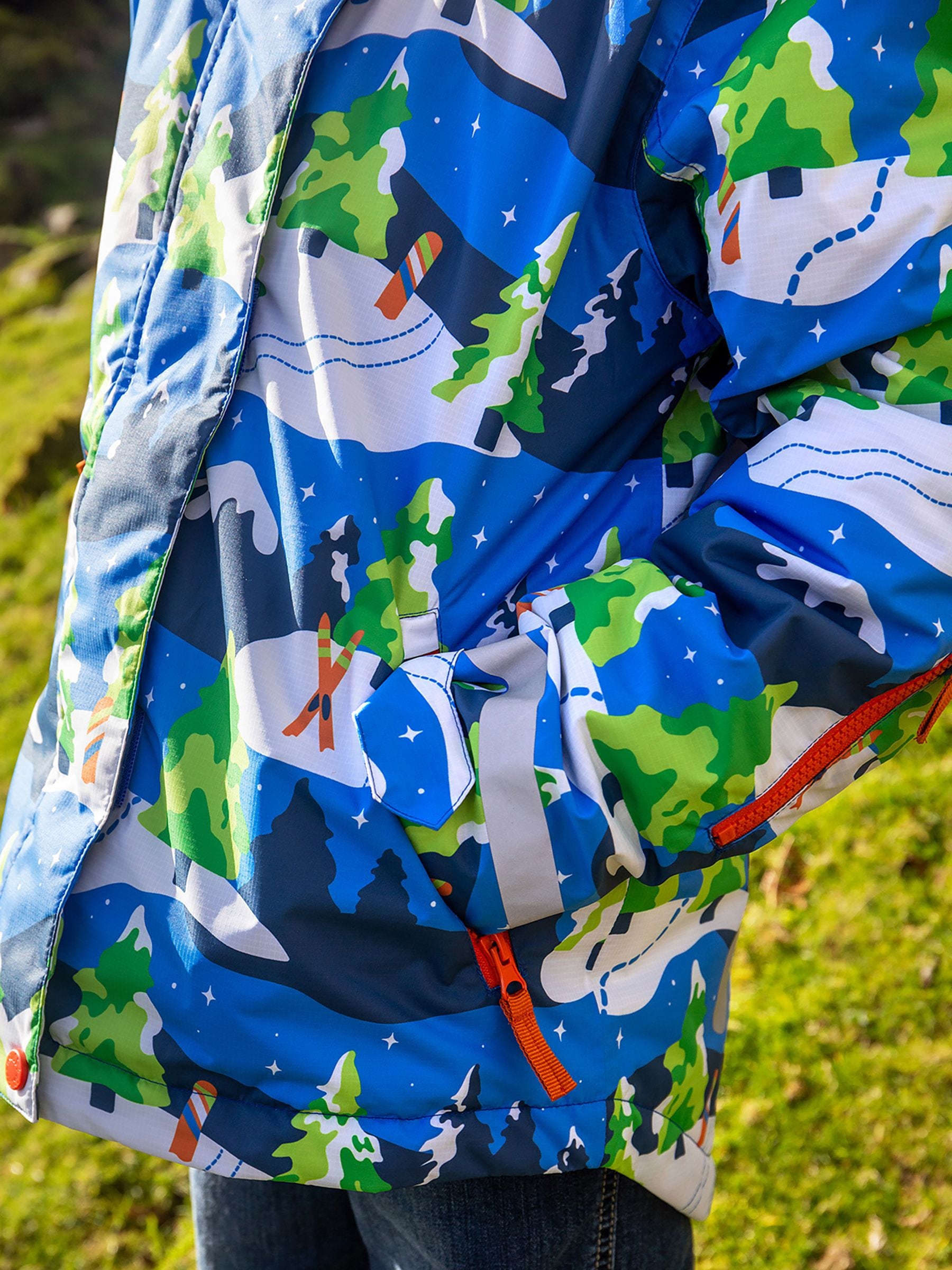 Next：日本 ブルー - Frugi 防水スノー & スキーコート from Next Japan