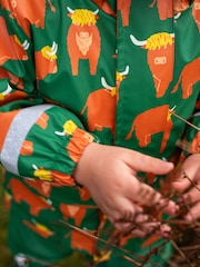 Žalia - „Frugi“ vandeniui atsparus margintas paltas nuo balų - 2 paveikslėlis iš 6