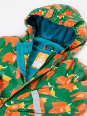 Žalia - „Frugi“ vandeniui atsparus margintas paltas nuo balų - 3 paveikslėlis iš 6