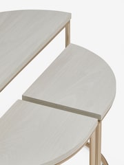 Light Evie Oak Effect Nest of 3 Tables - Image 6 of 7
