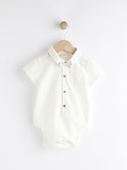 Neutral Shirt Body, Shorts and Braces Baby 4 Piece Set (0mths-2yrs) - Image 3 of 8