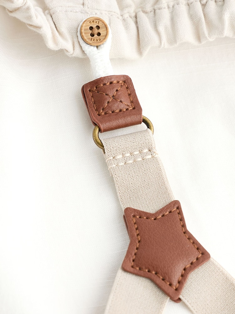 Neutral Shirt Body, Shorts and Braces Baby 4 Piece Set (0mths-2yrs) - Image 8 of 8