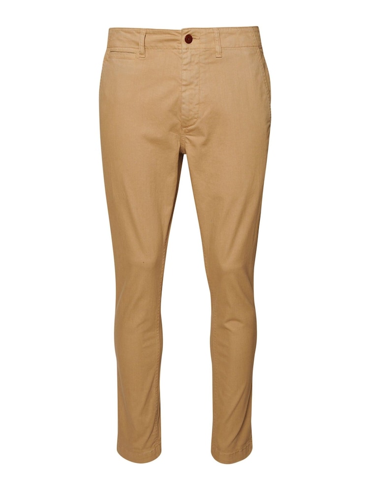 Superdry Brown Slim Officers Chinos Trousers - Image 7 of 7