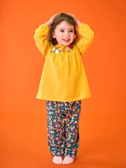 Frugi Yellow Mairi Outfit Top - Image 2 of 5