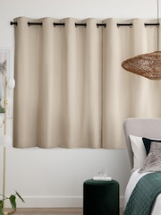 Natural Light Blackout/Thermal Cotton Eyelet Curtains - Image 6 of 6