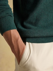 Joules Hillside Dark Green Crew Neck Knitted Jumper - Image 7 of 8
