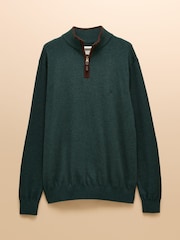 Joules Hillside Dark Green Crew Neck Knitted Jumper - Image 8 of 8