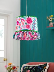 Lucy Tiffney Pink Floral Ruffle Easyfit Lamp Shade - Image 1 of 5