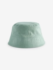 Sage Green/Japanese Koi Fish Print 100% Cotton Reversible Bucket Hat - Image 5 of 7