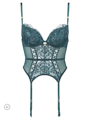 أخضر - مشدّ كورسيه مبطّن من الدانتيل المثير من Ann Summers - Image 5 of 5