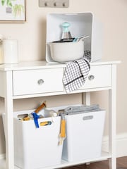 Wham Set of 3 White Large Cube Plastic Storage Baskets - Image 2 of 4