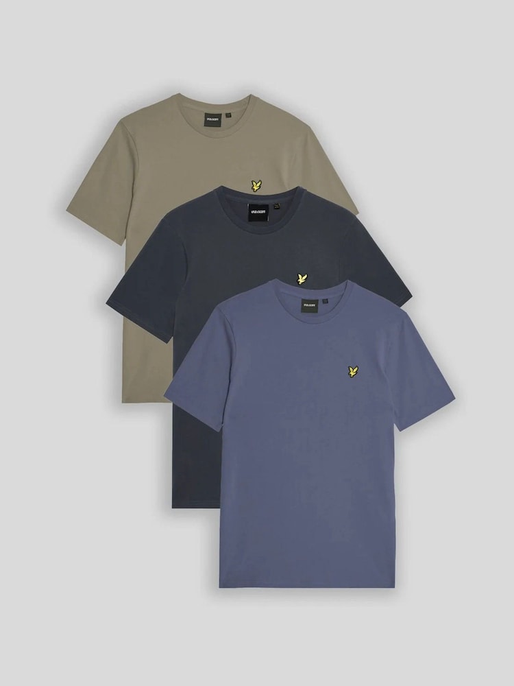 Lyle & Scott T-Shirt, leicht und einfarbig, 3 er-Pack - Bild 1 von 4