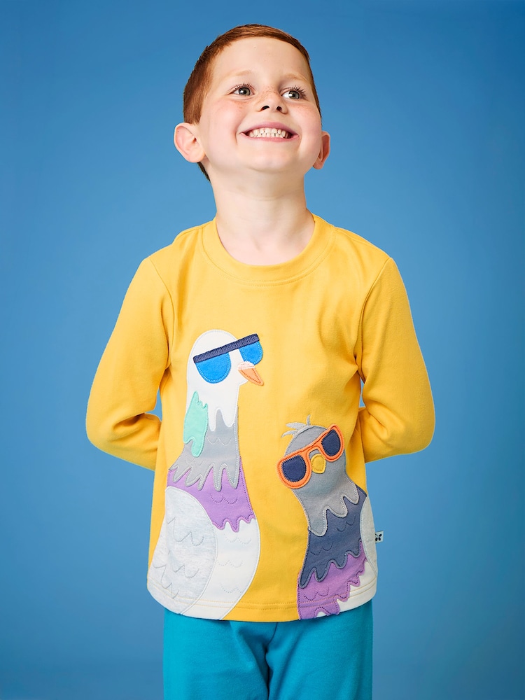 Frugi Yellow Ebb Applique Top - Image 1 of 5 Frugi Yellow Ebb Applique Top - Image 1 of 5