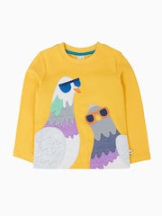 Frugi Yellow Ebb Applique Top - Image 3 of 5