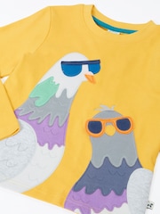 Frugi Yellow Ebb Applique Top - Image 4 of 5