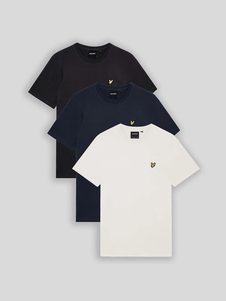 Lyle & Scott Lightweight Plain T-Shirts 3 Pack - Bild 1 von 4 Lyle & Scott Lightweight Plain T-Shirts 3 Pack - Bild 1 von 4