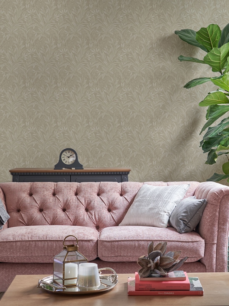 Laura Ashley Natural Barley 10M Wallpaper - Image 1 of 4