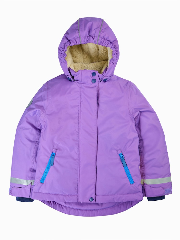 Frugi wasserdichter Mantel mit Schnee- und Ski-Landschaftsmotiv - Bild 1 von 5 Frugi wasserdichter Mantel mit Schnee- und Ski-Landschaftsmotiv - Bild 1 von 5