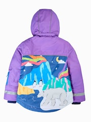 Frugi wasserdichter Mantel mit Schnee- und Ski-Landschaftsmotiv - Bild 2 von 5