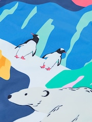 Frugi wasserdichter Mantel mit Schnee- und Ski-Landschaftsmotiv - Bild 4 von 5