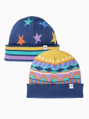 Frugi Blue Voyager Reversible Hat - Image 1 of 4