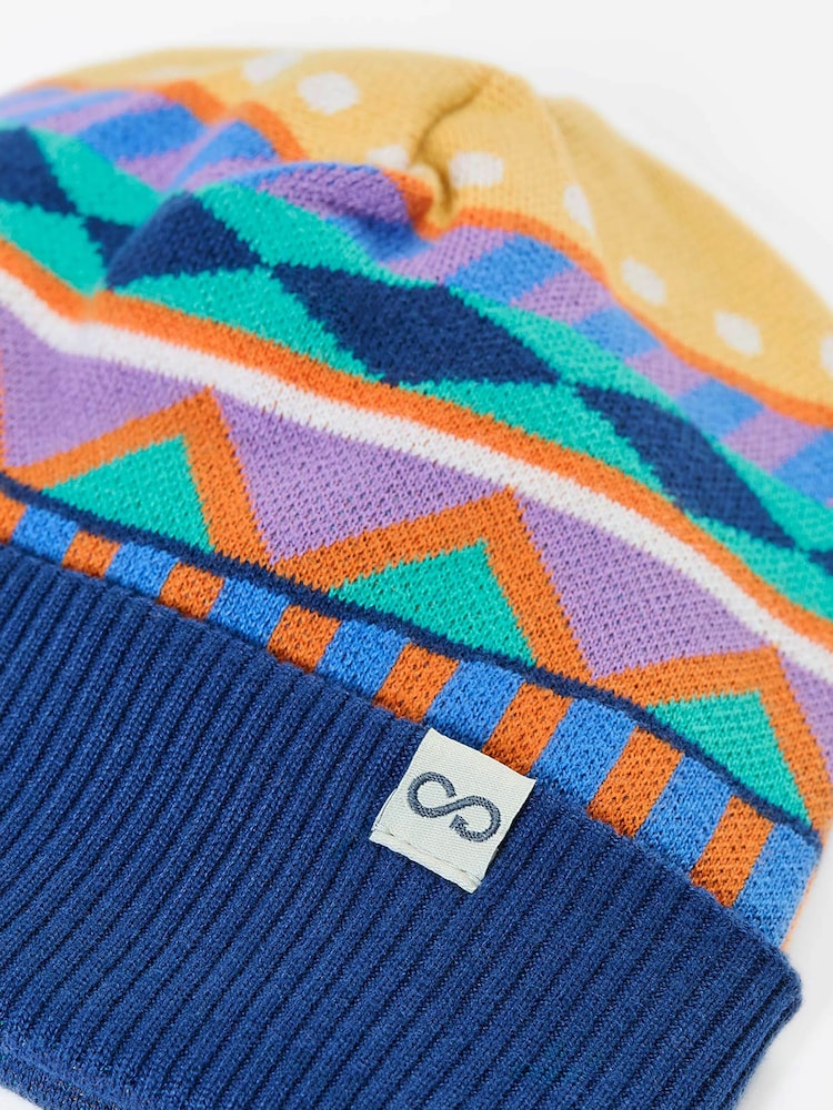 Frugi Blue Voyager Reversible Hat - Image 4 of 4 Frugi Blue Voyager Reversible Hat - Image 4 of 4