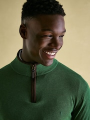 Joules Hillside Green Quarter Zip Knit Jumper - Image 4 of 6
