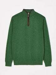 Joules Hillside Green Quarter Zip Knit Jumper - Image 5 of 6